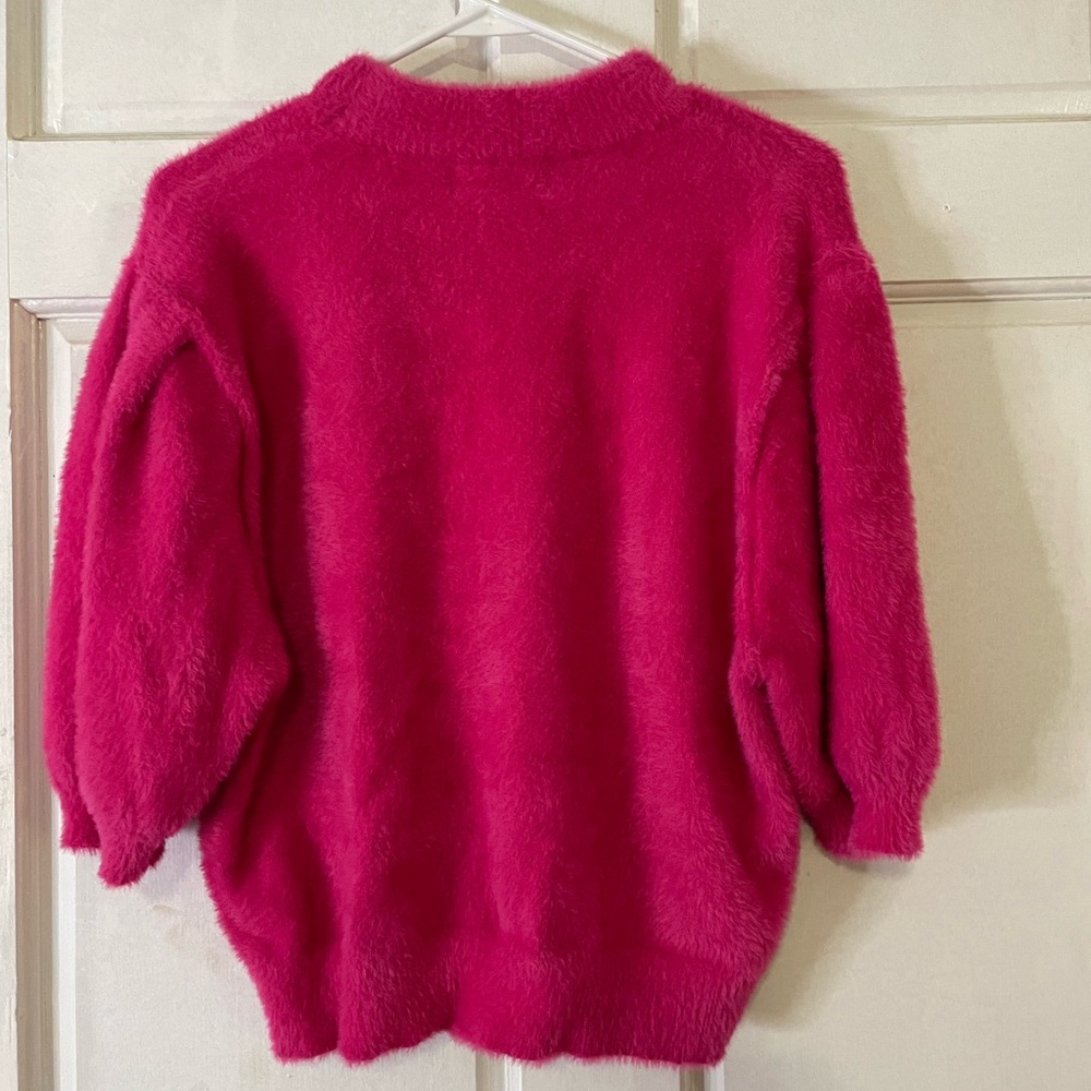 Women’s Hot Pink 'It's My Birthday' Plush Sweater - Picture 3 of 3